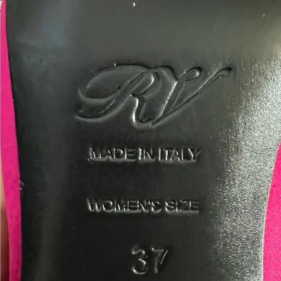 Roger Vivier Paris Satin Block Heel Pump Size 37 - Picture 4 of 5